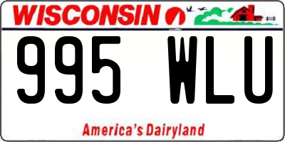 WI license plate 995WLU