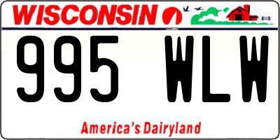 WI license plate 995WLW