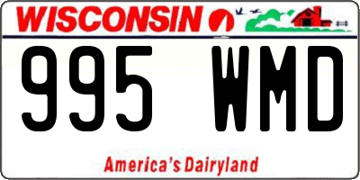 WI license plate 995WMD