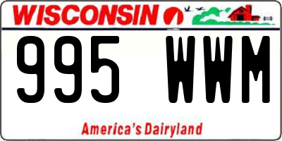 WI license plate 995WWM