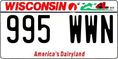 WI license plate 995WWN