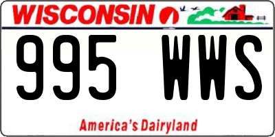WI license plate 995WWS