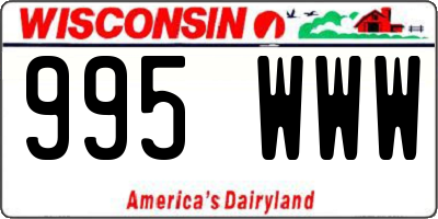 WI license plate 995WWW