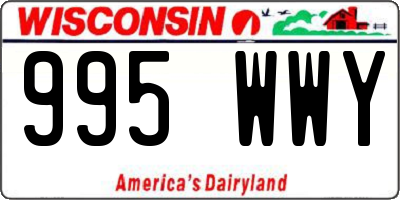WI license plate 995WWY