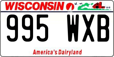 WI license plate 995WXB