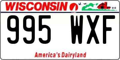 WI license plate 995WXF