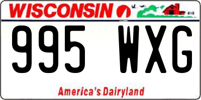 WI license plate 995WXG
