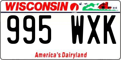 WI license plate 995WXK