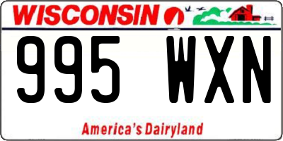 WI license plate 995WXN