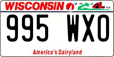 WI license plate 995WXO