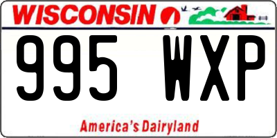 WI license plate 995WXP