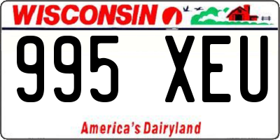 WI license plate 995XEU