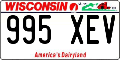 WI license plate 995XEV