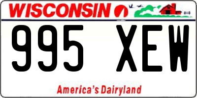 WI license plate 995XEW