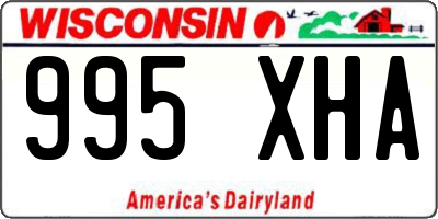 WI license plate 995XHA