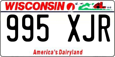 WI license plate 995XJR