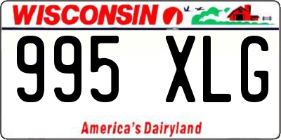 WI license plate 995XLG