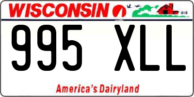 WI license plate 995XLL
