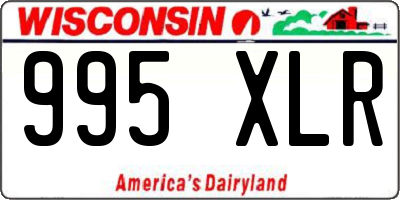 WI license plate 995XLR