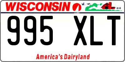 WI license plate 995XLT