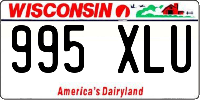WI license plate 995XLU