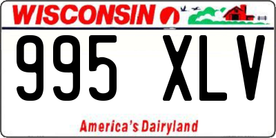 WI license plate 995XLV