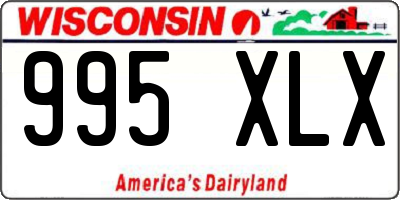 WI license plate 995XLX