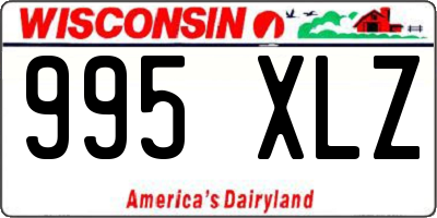 WI license plate 995XLZ