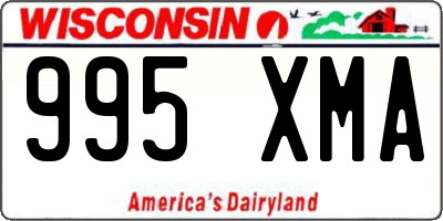 WI license plate 995XMA