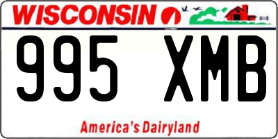 WI license plate 995XMB