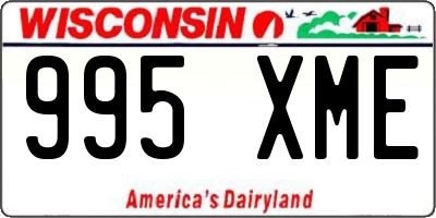 WI license plate 995XME