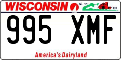 WI license plate 995XMF