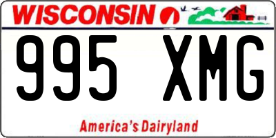 WI license plate 995XMG