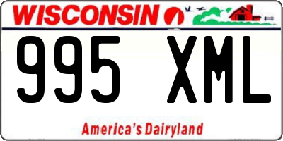 WI license plate 995XML