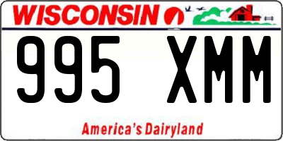 WI license plate 995XMM