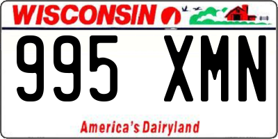 WI license plate 995XMN