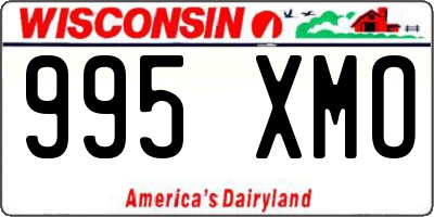 WI license plate 995XMO