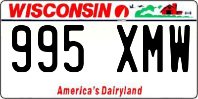 WI license plate 995XMW