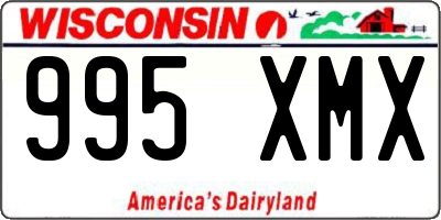WI license plate 995XMX