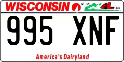 WI license plate 995XNF