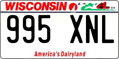 WI license plate 995XNL