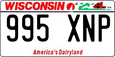 WI license plate 995XNP