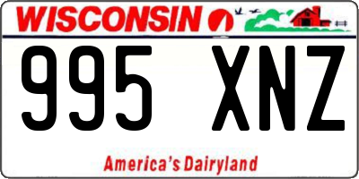 WI license plate 995XNZ