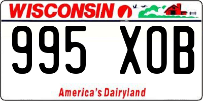 WI license plate 995XOB