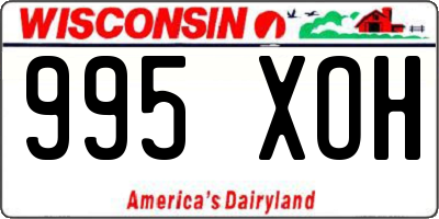 WI license plate 995XOH