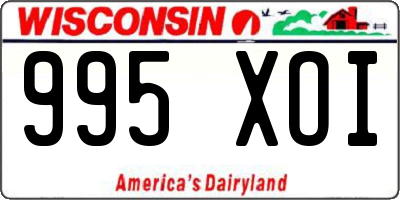 WI license plate 995XOI