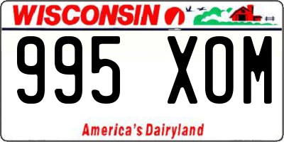 WI license plate 995XOM