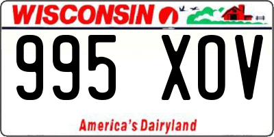 WI license plate 995XOV