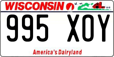 WI license plate 995XOY