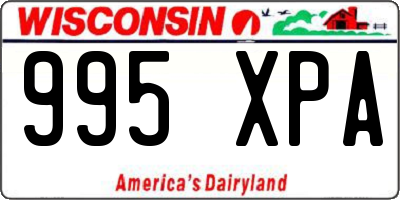 WI license plate 995XPA